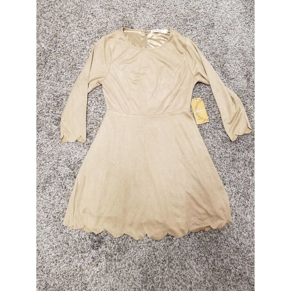 Andree By Unit Tan Faux Suede Dress - Picture 2 of 2